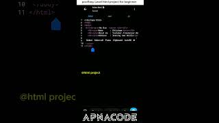 Easy level html project for beginners | My bio page #apnacode #htmlproject #learncodeonline