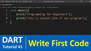 Dart Tutorial #1 - Introduction to Dart and How to write First Dart Code