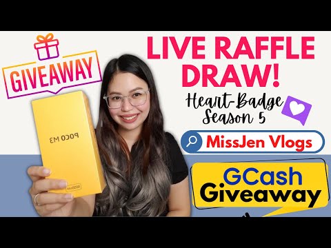 POCO M3 GIVEAWAY LIVE RAFFLE DRAW | HEART-BADGE SEASON 5 | GCASH GIVEAWAY
