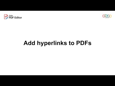 How to add hyperlinks to PDFs using Zoho PDF Editor