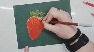 Texture Thursdays - Texture Study 9 Strawberry in Soft Pastels