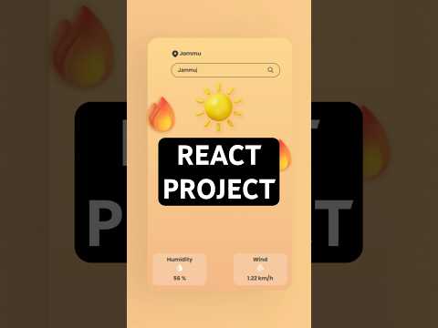 React js weather app project for beginners