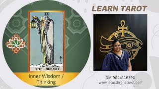 The Hermit - No 9 - Major Arcana - Learn Tarot - Easy to learn - DM 9944116790