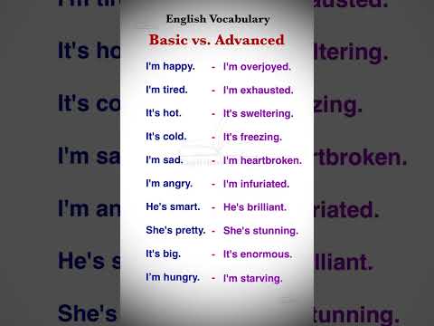Basic English vs Advanced English #english #englishforbeginners #englishvocabulary #englishtips