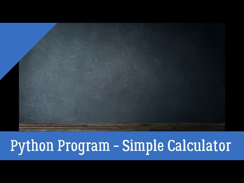 Programming in Python - Simple Calculator