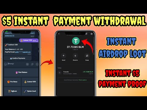 $5 instant withdrawal | new airdrop instant withdrawal| new airdrop today| free airdrop 2024