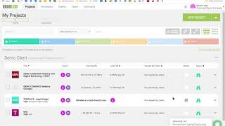 Filtering projects by status on the BrainLeaf dashboard