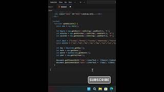 ⏰Digital Clock with HTML CSS JS⚡| #shorts #coding #javascript #css #html #digitalclock #webdev #tip