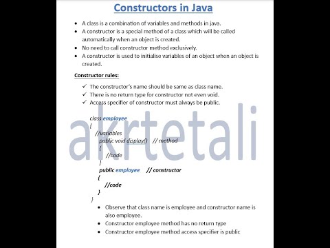 Constructors in java #constructors #method versus constructor