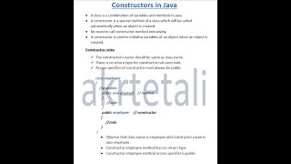 Constructors in java #constructors #method versus constructor