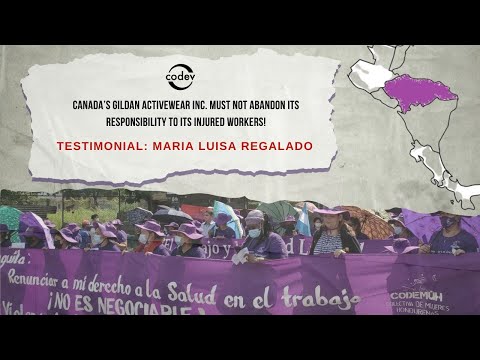 CODEMUH - Urgent Action in Honduras | Testimonial Maria Luisa Regalado