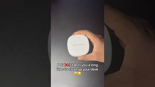 Clean your desk the right way #DeskCleaning #CleanDesk #WorkspaceHacks