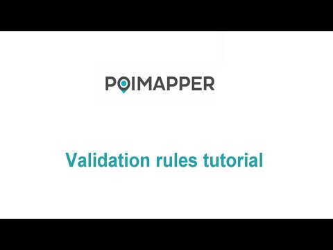 Poimapper Validation Rules Tutorial