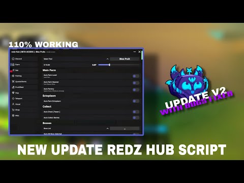 BLOX FRUIT 🔥- New Update Redz Hub Script Auto level Aura Farming + Aimbot skill