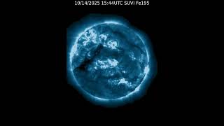 Sun 24 Hour Timelapse | Iron / 195 Å | Extreme UV (October 14, 2025) #shorts