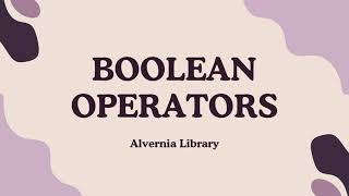 Boolean Search Operators