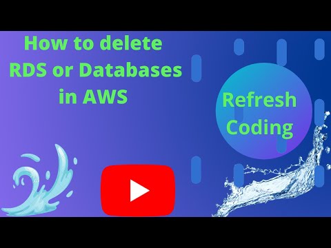 How to delete RDS or Database in AWS
