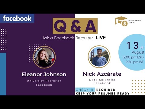 LIVE QnA - Facebook Recruiter and Data Scientist