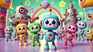 "The Five Little Robots 🤖✨: A Fun and Whimsical Journey | Nursery Rhymes & Kids Songs