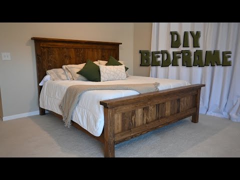 How To Build A Rustic Farmhouse Bedframe Out Of Construction Lumber