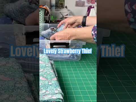 Liberty Fabric - lovely Strawberry Thieves #libertyfabric #fabricdesign #fabric  #fabrichaul  #quilt