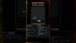 Classic Snake Game Using HTML, CSS & js | No Libraries, Pure Code! #coding #webdev #sourcecode