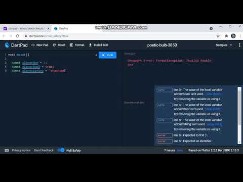 #7 Type conversion and constants in Dart