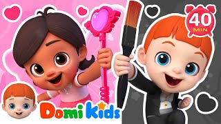 Pink or Black? 🎨 Color Fun With Domi Kids! | Sing Along to Kids Songs & Nursery Rhymes 🎶✨