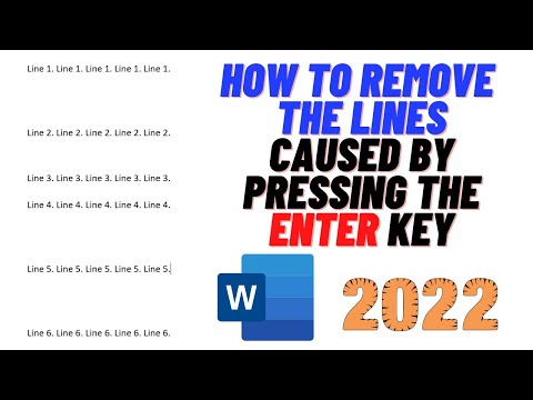 How To Remove The Lines Caused By Pressing the ENTER Key in Word