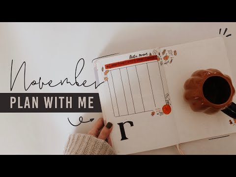 November 2020 Plan With Me | Fall Theme, Lettering Tutorial, & a bit of the Planning Process
