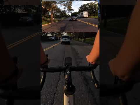 Aggressive driver rushing to tailgate. The dangers drivers put cyclist in for no reason. Bronx NY