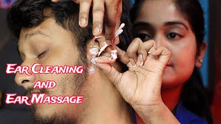 Ear Massage New Episode | Ear Cleaning Deeply | Oil Head Massage and Neck Massage | Ear Cracking