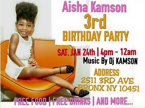 Aisha Kamson 3rd Birthday Party HD