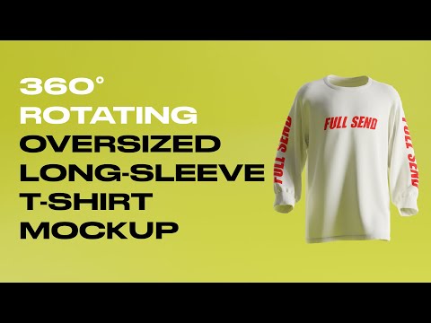 3D Oversized Long Sleeve T-Shirt Mockup Tutorial (No Plugins)