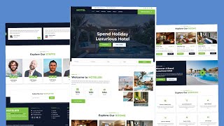 Complete Responsive website for Hotel Using HTML CSS bootstrap and JavaScript with free Source code