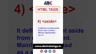 HTML TAGS #html #htmltag #htmltags #abctrainings #abccadcentre #shortsvideo #itindustry #shorts