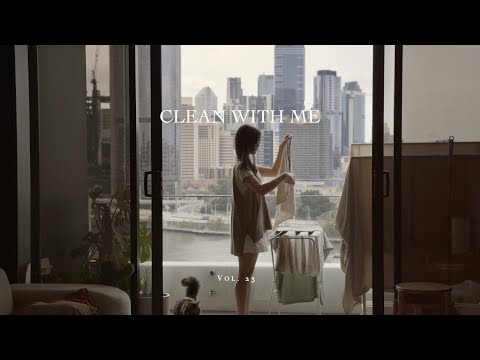 Apartment Clean With Me | relaxing cleaning, strawberry & cream Swiss rolls 🍰