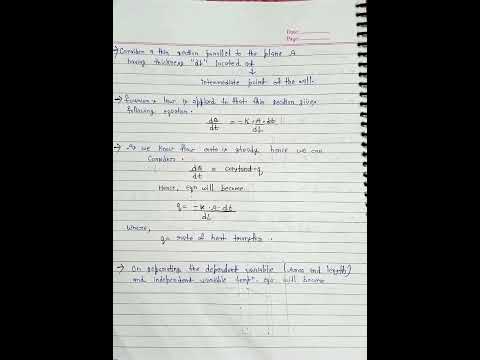 Fourier's Law | Pharmaceutical Engeneering B Pharma 3 semester | #neet #pharmacy #trending #aktu