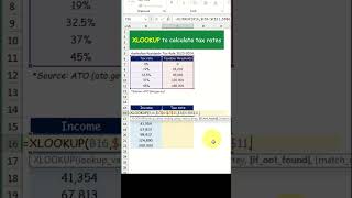 xLookup for tax rates calculation #excel #excelfunctions #excelformula