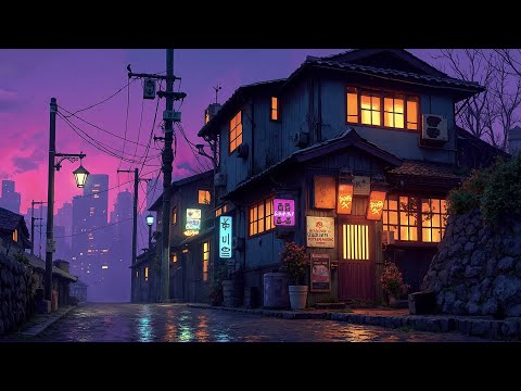 1980s & 90s Nostalgia 🃏 Lofi Hip Hop Japanese Night Town & Retro Japanese Town Ambience