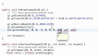 Android Application Development   178   Using GLU to set up the Camera