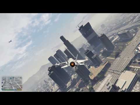 GTA V What happens when you hit an Airship with a Jet?