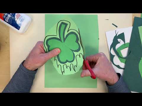 St. Patrick’s Day cut paper design
