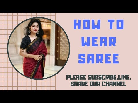 How to wear saree with blouse