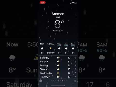 Rare iOS weather animation: Hail (night, read desc)