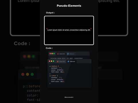 CSS Pseudo-Elements before & after #shorts #css #shortvideo