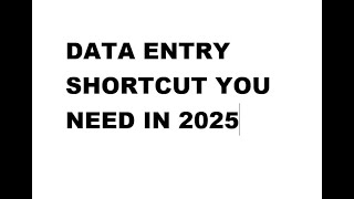 EXPERT Reveals Top Data Entry Shortcuts in Excel for 2025