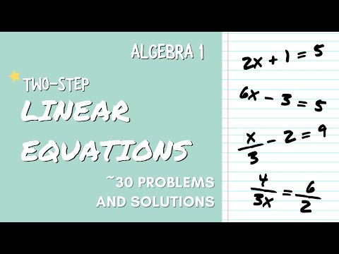 How to Solve TWO STEP LINEAR EQUATIONS | ALGEBRA 1 | Remote Learning