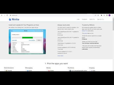 Install Multiple Apps with ninite installer.