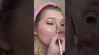 Simple Valentines Day Makeup Graphic Liner #makeuptutoria #graphicliner #valentinesday
